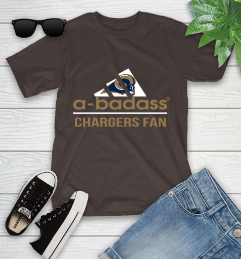 NFL A Badass Los Angeles Rams Fan Adidas Football Sports Youth T-Shirt 7