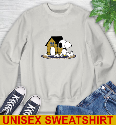 MLB Baseball Milwaukee Brewers Snoopy The Peanuts Movie Shirt Sweatshirt 12