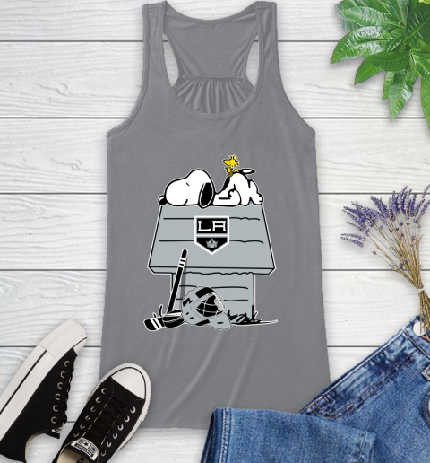 Los Angeles Kings NHL Hockey Snoopy Woodstock The Peanuts Movie Racerback Tank 5