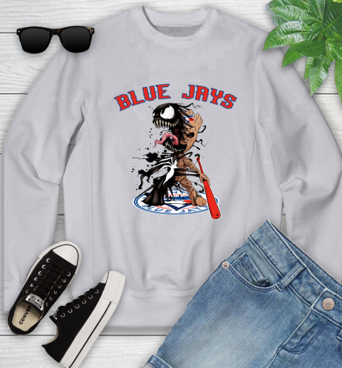 MLB Toronto Blue Jays Baseball Venom Groot Guardians Of The Galaxy Youth Sweatshirt 4