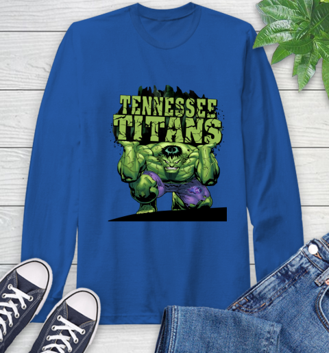 Tennessee Titans NFL Football Incredible Hulk Marvel Avengers Sports Long Sleeve T-Shirt 9