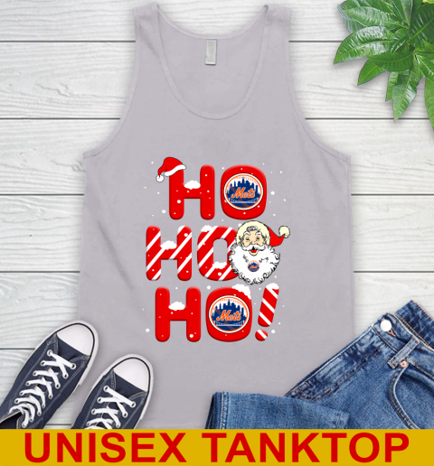 New York Mets MLB Baseball Ho Ho Ho Santa Claus Merry Christmas Shirt Tank Top 3