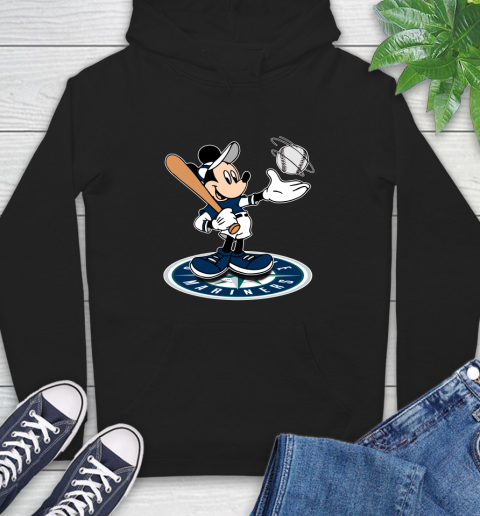 MLB Baseball Seattle Mariners Cheerful Mickey Disney Shirt Hoodie