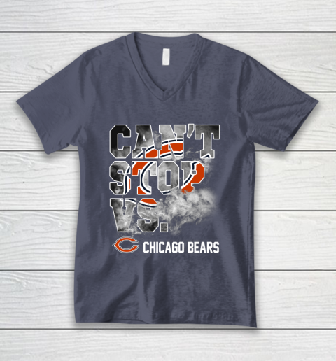 NFL Chicago Bears Can't Stop Vs V-Neck T-Shirt 7
