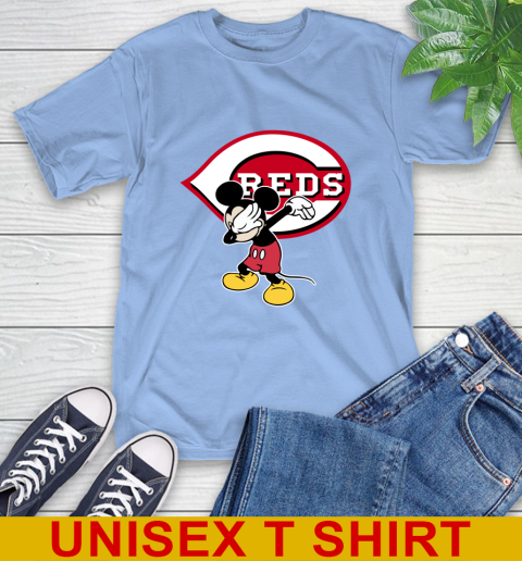 Cincinnati Reds MLB Baseball Dabbing Mickey Disney Sports T-Shirt 11