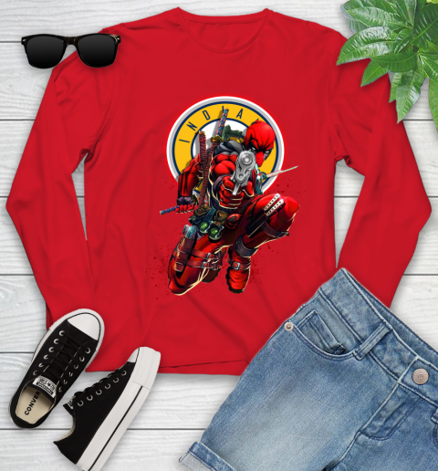NBA Deadpool Marvel Comics Sports Basketball Indiana Pacers Youth Long Sleeve 11