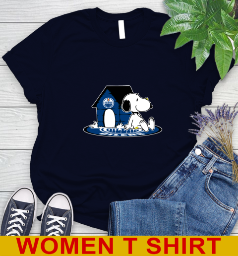 NHL Hockey Edmonton Oilers Snoopy The Peanuts Movie Shirt Women's T-Shirt 3