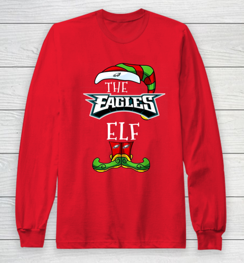 Philadelphia Eagles Christmas ELF Funny NFL Long Sleeve T-Shirt 7