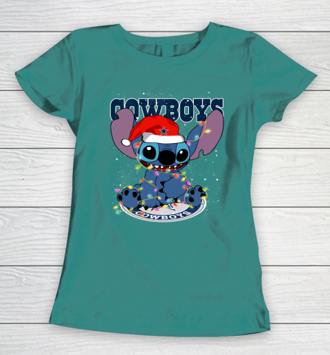 Dallas Cowboys NFL Football noel stitch Christmas Women's T-Shirt 10