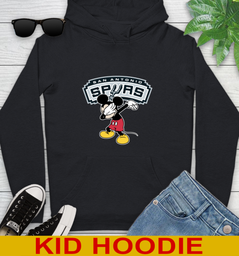 San Antonio Spurs NBA Basketball Dabbing Mickey Disney Sports Youth Hoodie 2