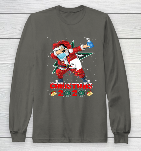 Dallas Stars Funny Santa Claus Dabbing Christmas 2020 NHL Long Sleeve T-Shirt 5