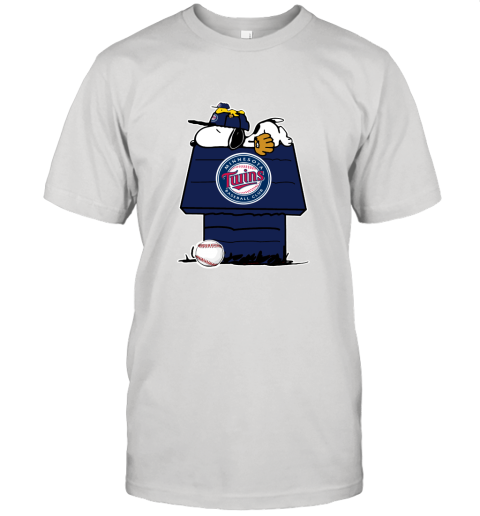 Minnesota Twins Snoopy And Woodstock Resting Together MLB Unisex Jersey Tee