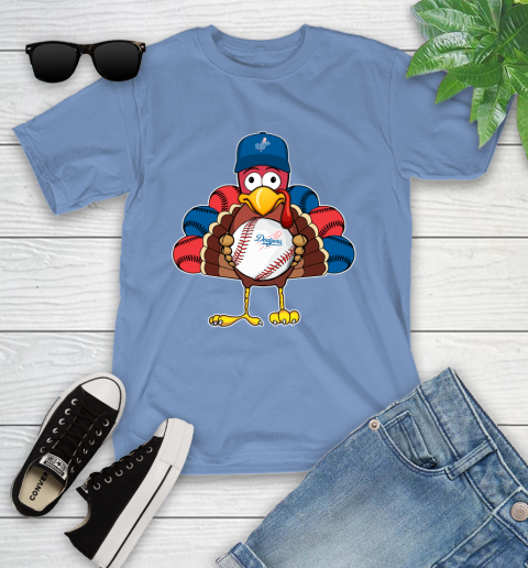 Los Angeles Dodgers Turkey thanksgiving Youth T-Shirt 11