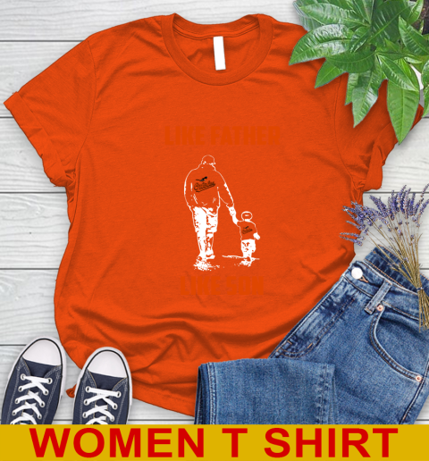 Baltimore Orioles MLB Baseball Like Father Like Son Sports Women's T-Shirt 3