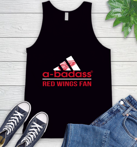 NHL A Badass Detroit Red Wings Fan Adidas Hockey Sports Tank Top
