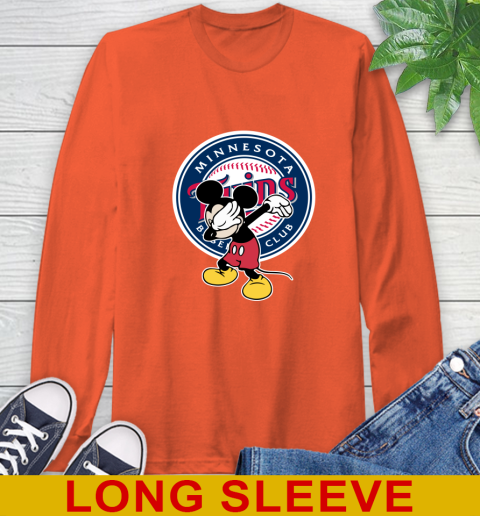 Minnesota Twins MLB Baseball Dabbing Mickey Disney Sports Long Sleeve T-Shirt 5