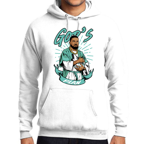 Air Jordan 5 Island Green Matching Sneaker Shirt Drake God's Plan White And Island Green Sneaker Black Tshirt