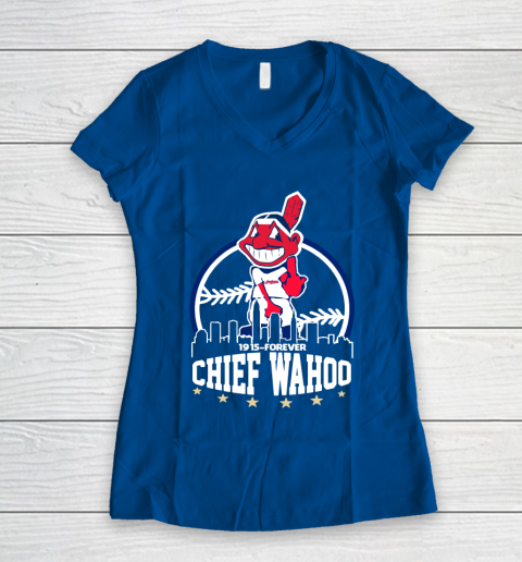 Chief Wahoo Shirt Cleveland Indians 1915 Forever Women's V-Neck T-Shirt 7