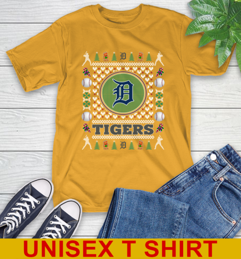 Detroit Tigers Merry Christmas MLB Baseball Loyal Fan T-Shirt - Image 3