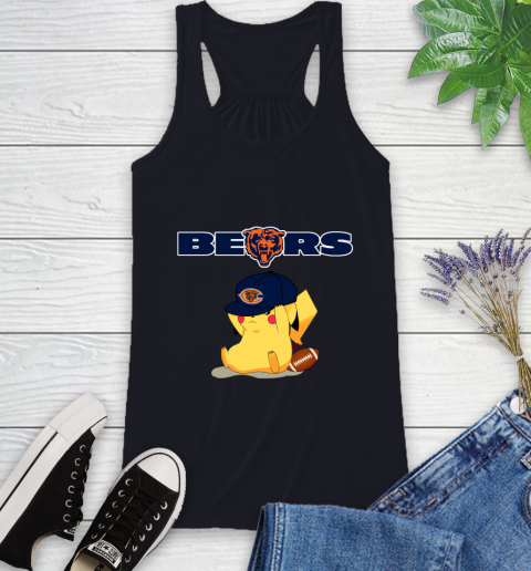 NFL Pikachu Football Sports Chicago Bears Racerback Tank 10