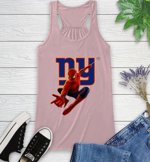 NFL Spider Man Avengers Endgame Football New York Giants Racerback Tank 11
