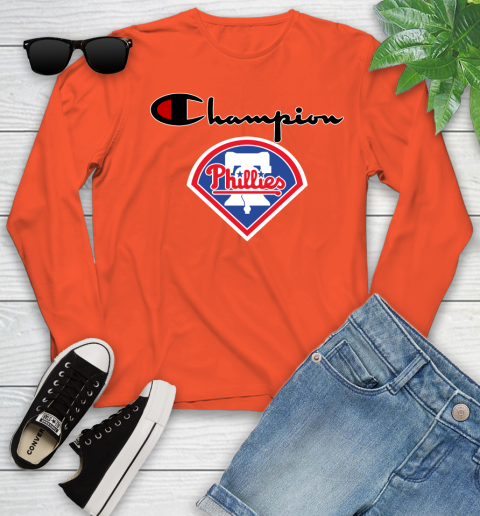 MLB Baseball Philadelphia Phillies Champion Shirt Youth Long Sleeve 2