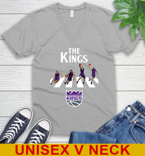NBA Basketball Sacramento Kings The Beatles Rock Band Shirt V-Neck T-Shirt 3