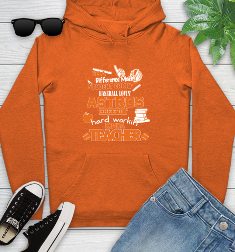 Houston Astros MLB I'm A Difference Making Student Caring Baseball Loving Kinda Teacher Youth Hoodie 4