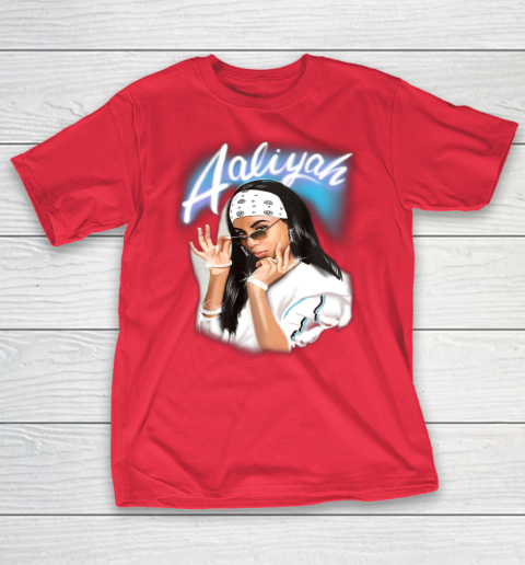 Aaliyah Airbrush Bandana Photo T-Shirt | Tee For Sports