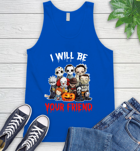 Halloween Horror Movie Characters Chibi I Will Be Your Friend Tank Top 4