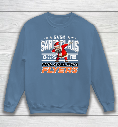 Philadelphia Flyers Even Santa Claus Cheers For Christmas NHL Sweatshirt 6