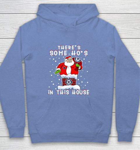 Dallas Cowboys Christmas There Is Some Hos In This House Santa Stuck In The Chimney NFL Youth Hoodie 8