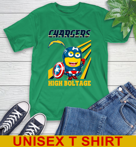 NFL Football Los Angeles Chargers Captain America Marvel Avengers Minion Shirt T-Shirt 7