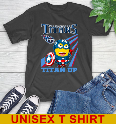 NFL Football Tennessee Titans Captain America Marvel Avengers Minion Titan Up Shirt T-Shirt
