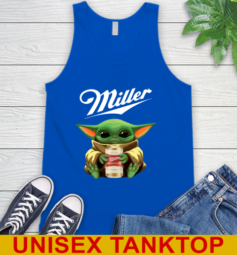 Star Wars Baby Yoda Hugs Miller High Life Beer Shirt 74