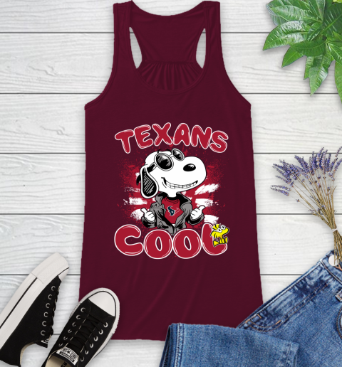 NFL Football Houston Texans Cool Snoopy Shirt Racerback Tank 2