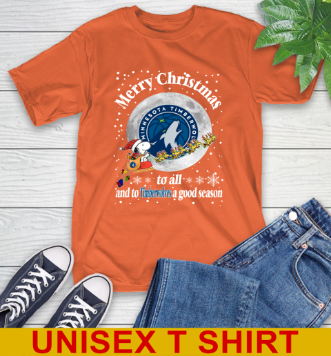 Minnesota Timberwolves Merry Christmas To All And To Timberwolves A Good Season NBA Basketball Sports T-Shirt 4