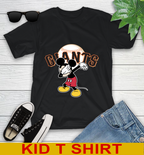 San Francisco Giants MLB Baseball Dabbing Mickey Disney Sports Youth T-Shirt 2