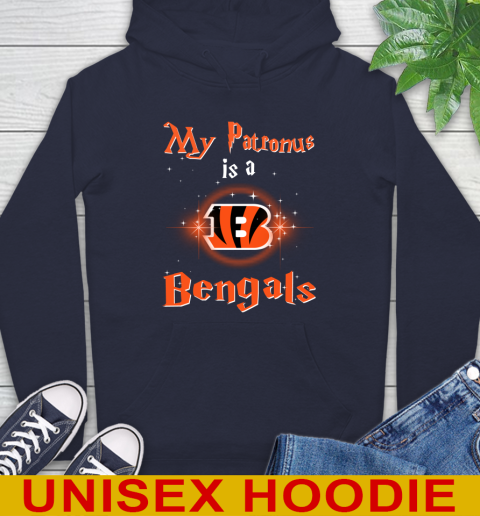 NFL Football Harry Potter My Patronus Is A Cincinnati Bengals Hoodie 3