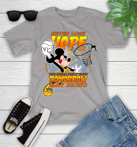 Denver Nuggets NBA Basketball Mickey Disney Never Lose Hope Youth T-Shirt 4