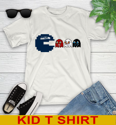 Seattle Seahawks NFL Football Pac Man Champion Youth T-Shirt