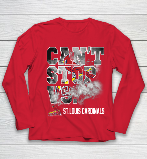 MLB St.Louis Cardinals Baseball Can't Stop Vs Cardinals Youth Long Sleeve 8