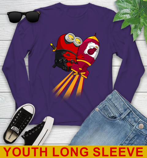 NBA Basketball Miami Heat Deadpool Minion Marvel Shirt Youth Long Sleeve 4