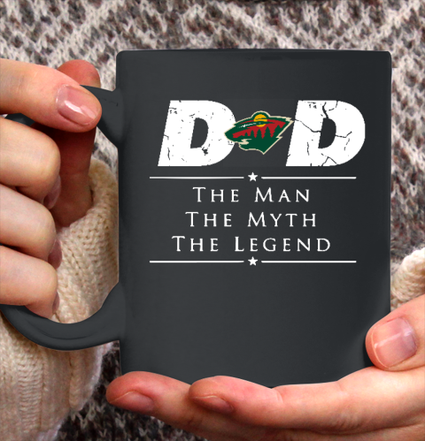 Minnesota Wild NHL Ice Hockey Dad The Man The Myth The Legend Ceramic Mug 11oz