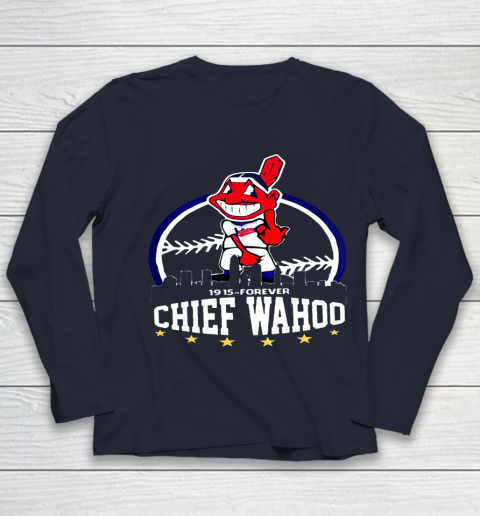 Chief Wahoo distressed Cleveland Youth Long Sleeve 2