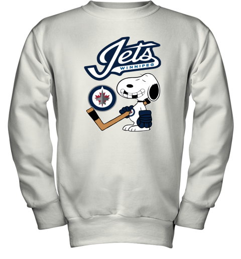 Winnipeg Jets Ice Hockey Broken Teeth Snoopy NHL Youth Sweatshirt