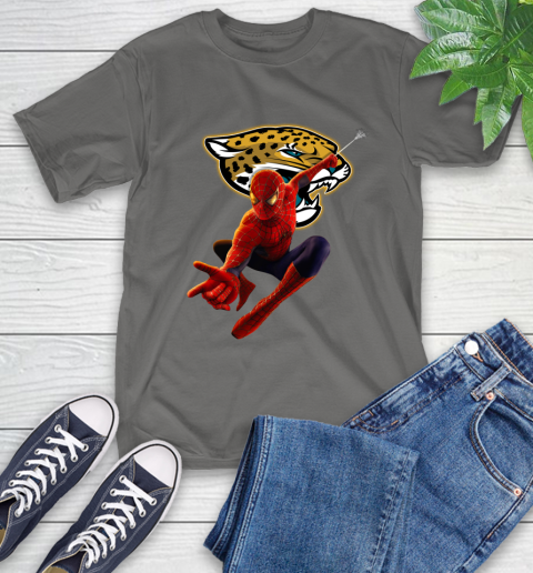 NFL Spider Man Avengers Endgame Football Jacksonville Jaguars T-Shirt 9