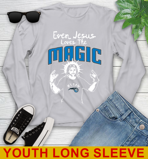 Orlando Magic NBA Basketball Even Jesus Loves The Magic Shirt Youth Long Sleeve - Image 6