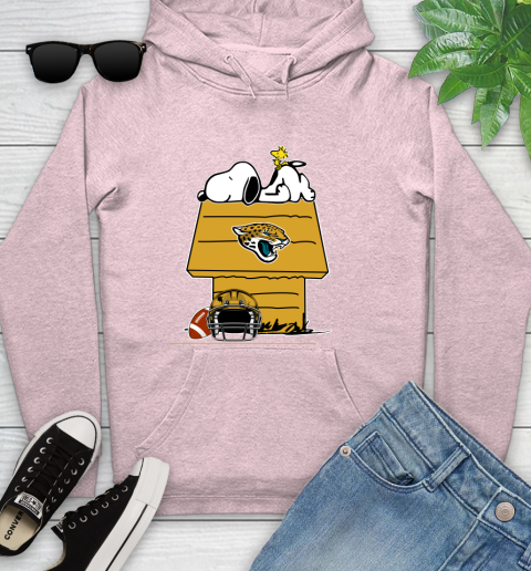 Jacksonville Jaguars NFL Football Snoopy Woodstock The Peanuts Movie Youth Hoodie 10