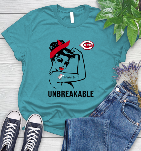 MLB Cincinnati Reds Girl Unbreakable Baseball Sports Women's T-Shirt 11